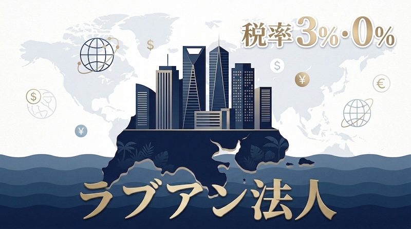 ラブアン法人の税率3%・0%のイメージ